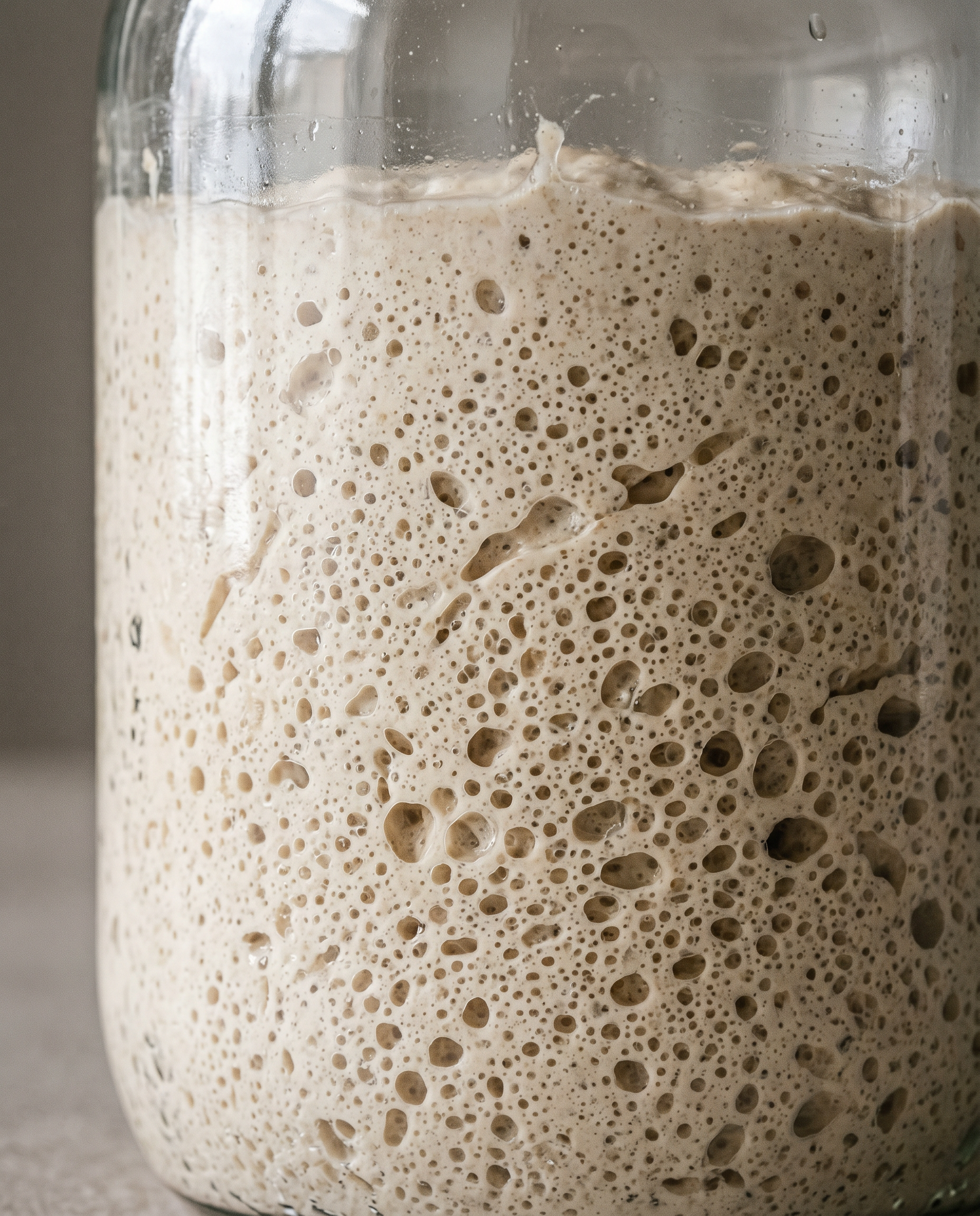 Aktiver Sauerteig-Starter im Glas – Martin Siegls Leidenschaft fürs Brotbacken